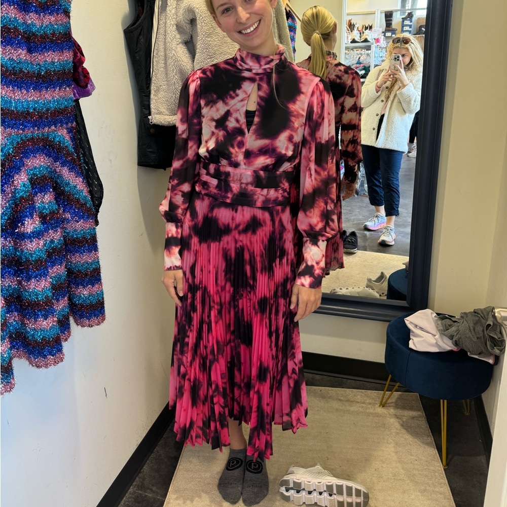 DELFI Collective Black & Pink Long Sleeve Dress